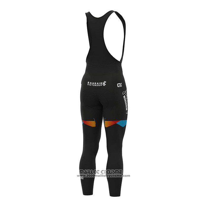 2022 Maillot Cyclisme Bahrain Victorious Rouge Manches Longues et Cuissard